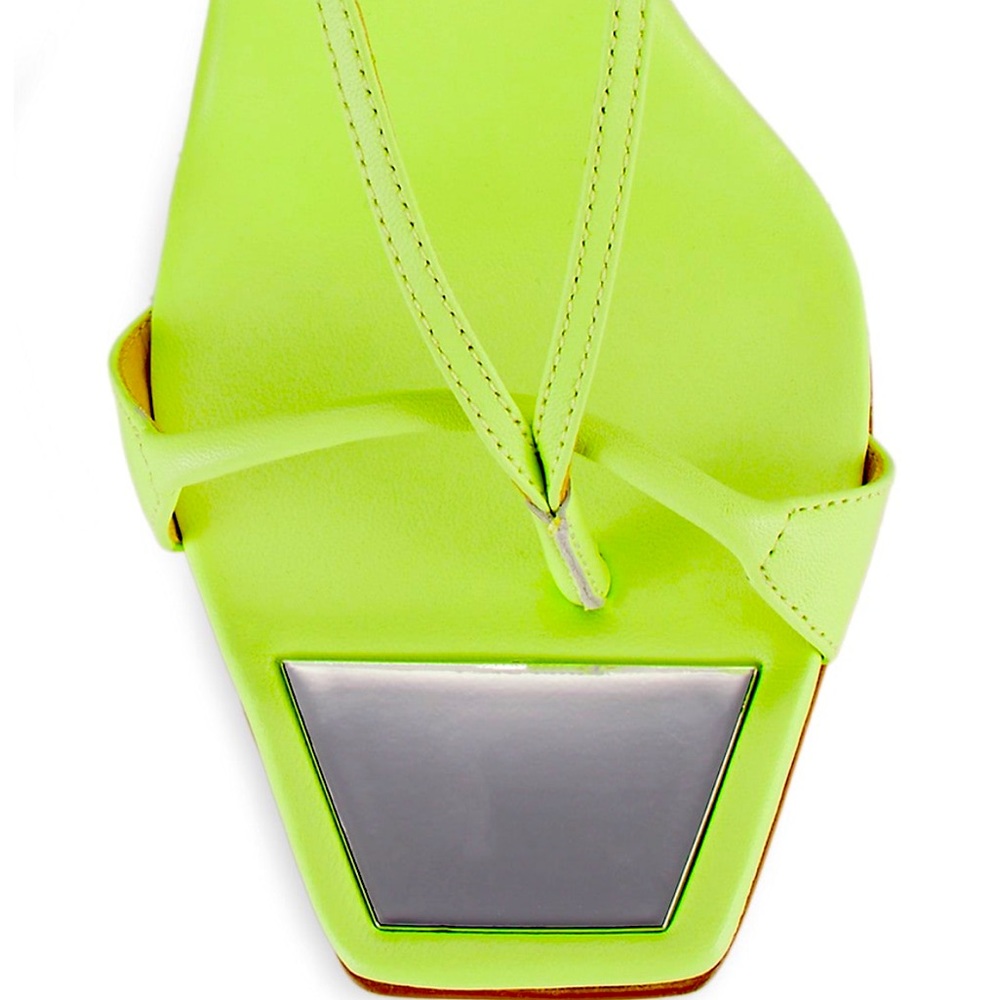 New Schutz Vikki Leather Ankle Wrap Thong Dress Sandals - Picture 4 of 16